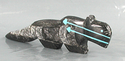 Zuni Mountain Lion Fetish Carving from orthocera by Kenrick Laiwakete