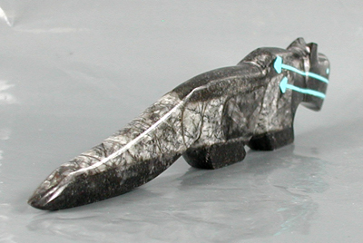 Zuni Mountain Lion Fetish Carving from orthocera by Kenrick Laiwakete