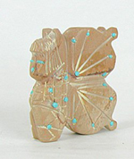 Authentic Native American Zuni Butterfly Maiden fetish carving by Danette Laate