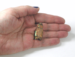 Maiden Fetish Carving of Turquoise with turquoise and coral power spots