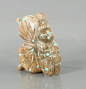 Authentic Native American Indian maiden fetish carving by Danette Laate