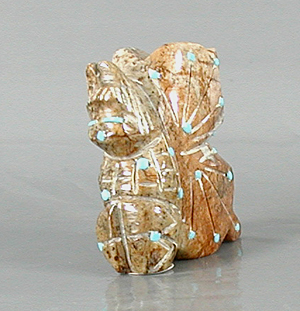 Authentic Native American Indian maiden fetish carving by Danette Laate