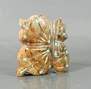 Authentic Native American Indian maiden fetish carving by Danette Laate