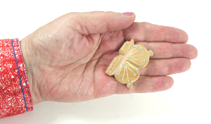 Authentic Native American Indian butterfly maiden of fish rock and turquoise by Zuni artisan Danette Laate