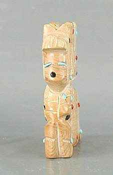 Authentic Native American Indian butterfly maiden of fish rock and turquoise by Zuni artisan Danette Laate