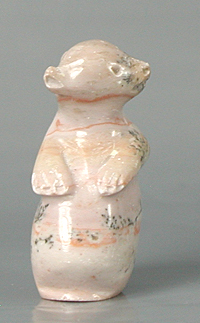 rainbow dolomite Marmot Fetish carving