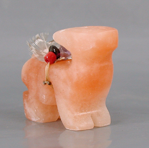 Authentic Native American rabbit fetish carving by Oglala Lakota artisan Delbert Charging Crow