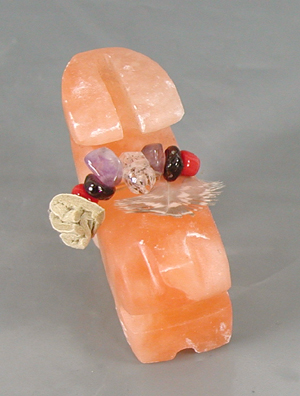 Authentic Native American rabbit fetish carving by Oglala Lakota artisan Delbert Charging Crow