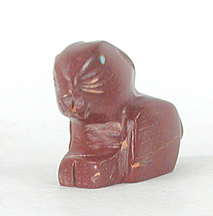 Authentic Native American rabbit fetish carving by Zuni artisan Gilbert Lonjose