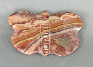 Authentic Native American onyx marble Butterfly fetish by Zuni artisans Leland Boone and Daphne Quam