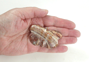 Authentic Native American onyx marble Butterfly fetish by Zuni artisans Leland Boone and Daphne Quam