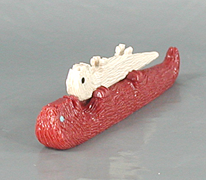 Authentic Native American Otter fetish carving  by Zuni artisan Jesus Espino