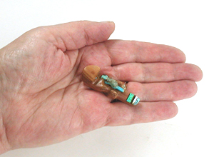 Authentic Native American Otter fetish carving of aromatic cedar by Zuni artisan Brandon Phillips