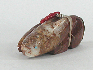 Authentic Native American double rabbit fetish carving by Zuni artisan Ed Lementino