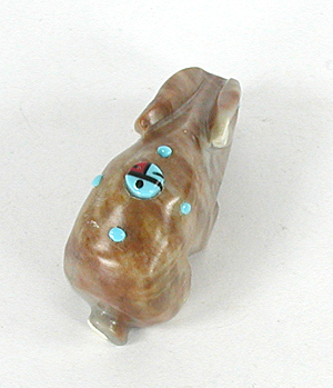 Authentic Native American rabbit fetish carving by Zuni artisan Danette Laate