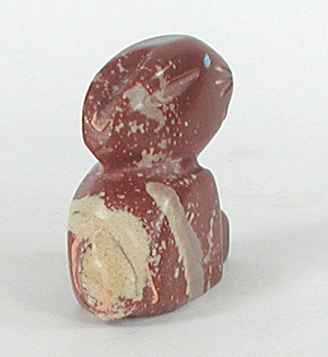 Authentic Native American rabbit fetish carving by Zuni artisan Gilbert Lonjose