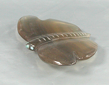 Authentic Native American art glass Butterfly fetish by Zuni artisans Leland Boone and Daphne Quam