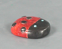 Authentic Native American Ladybug fetish by Zuni artisan Reynold Lunasee