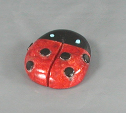 Authentic Native American Ladybug fetish by Zuni artisan Reynold Lunasee