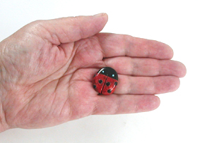 Authentic Native American Ladybug fetish by Zuni artisan Reynold Lunasee