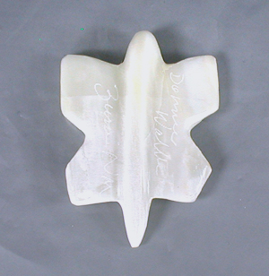 Authentic Native American Butterfly fetish carving of alabaster by Zuni artisan Dominica Wallace