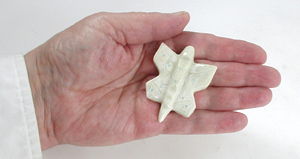 Authentic Native American Butterfly fetish carving of alabaster by Zuni artisan Dominica Wallace