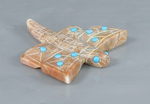 Authentic Native American Picasso marble butterfly fetish by Zuni artisan Danette Laate
