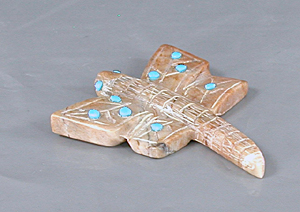 Authentic Native American Picasso marble butterfly fetish by Zuni artisan Danette Laate
