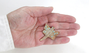 Authentic Native American Picasso marble butterfly fetish by Zuni artisan Danette Laate
