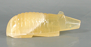 Authentic Native American calcite armadillo fetish by Zuni artisan Abby Quam