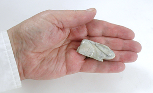 Authentic Native American marble rabbit fetish by Zuni artisan Alex Tsethlikai