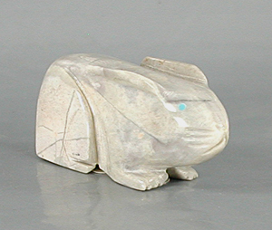 Authentic Native American marble rabbit fetish by Zuni artisan Alex Tsethlikai