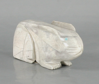 Authentic Native American rabbit fetish carving by Zuni artisan Alex Tsethlikai