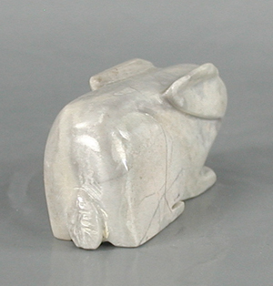 Authentic Native American rabbit fetish carving by Zuni artisan Alex Tsethlikai
