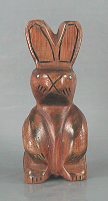 Authentic Native American rabbit fetish carving by Zuni artisan Brandon Phillips