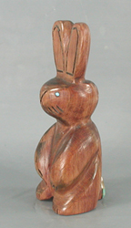 Authentic Native American rabbit fetish carving by Zuni artisan Brandon Phillips
