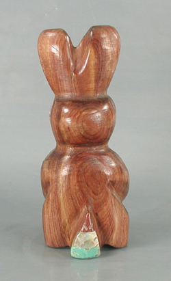 Authentic Native American rabbit fetish carving by Zuni artisan Brandon Phillips