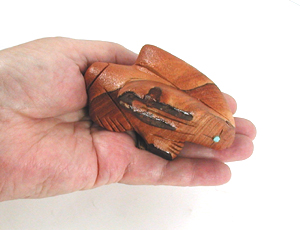 Authentic Native American sandstone rabbit fetish by Zuni artisan Louise Ponchuella
