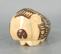 Authentic Native American hedgehog fetish by Zuni artisan Silven Powetech