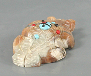 Authentic Native American badger fetish carving by Zuni artisan Danette Laate