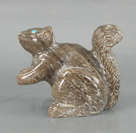 Authentic Native American squirrel fetish by Zuni artisan Michael Coble