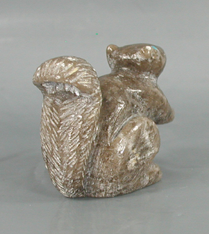 Authentic Native American squirrel fetish carving by Zuni artisan Michael Coble