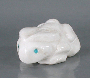 Authentic Native American rabbit fetish carving by Zuni artisan Daphne Quam