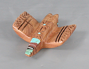 Authentic Native American dragonfly fetish carving by Zuni artisan Brandon Phillips