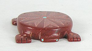 Authentic Native American Zuni pipestone turtle fetish carving