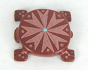 Authentic Native American Zuni turtle fetish carving