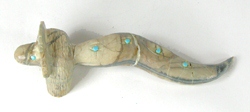 Authentic Native American Zuni Snake fetish carving of Picasso Marble by Paulette and Farlan Quam
