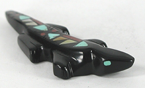 Authentic Native American Zuni Lizard fetish carving by Steve Natachu