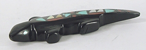 Authentic Native American Zuni Lizard fetish carving by Steve Natachu