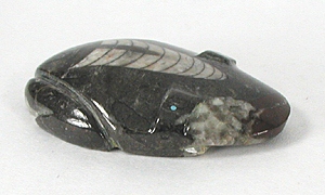 Authentic Native American Zuni orthocera frog  fetish carving by Clayton and Abby Quam Panteah